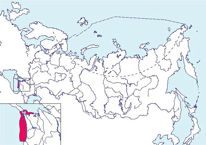 Кумжа, черноморский подвид карта ареала