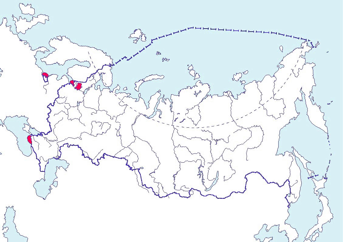Осетр атлантический карта ареала