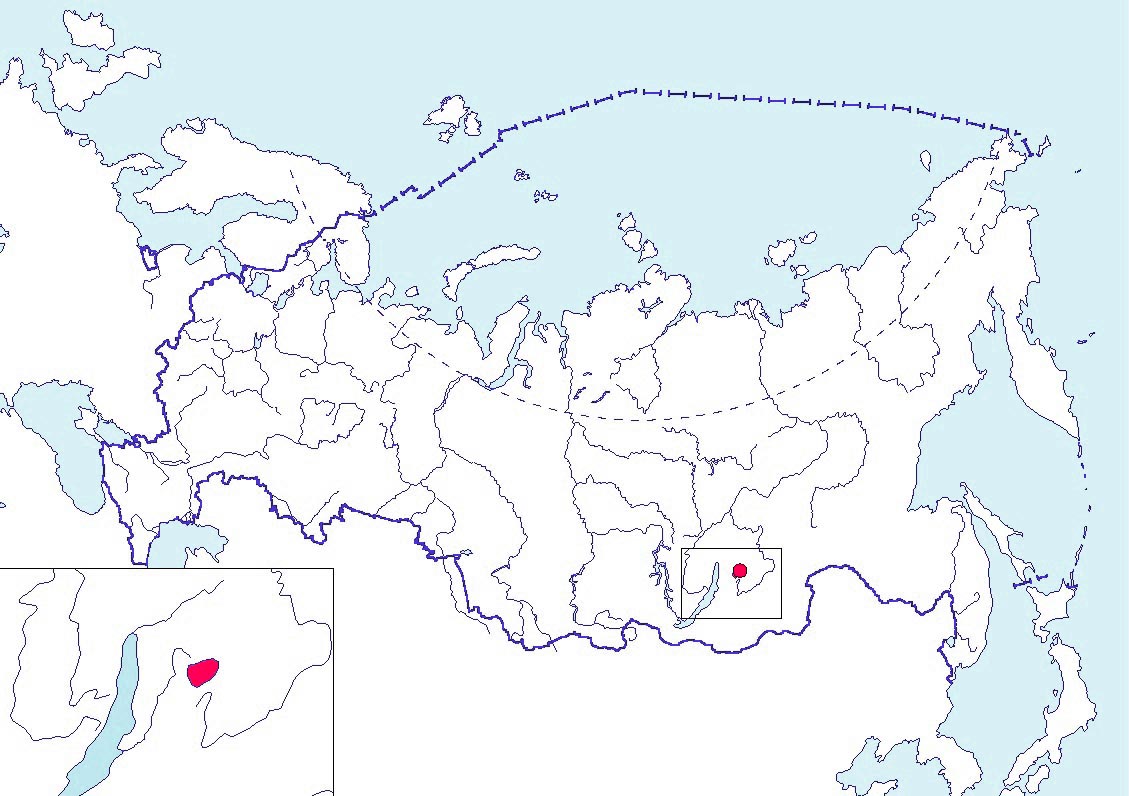 Сиг, баунтовский подвид карта ареала