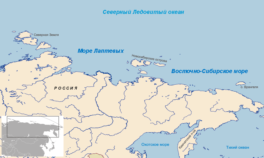 Карта моря Лаптевых
