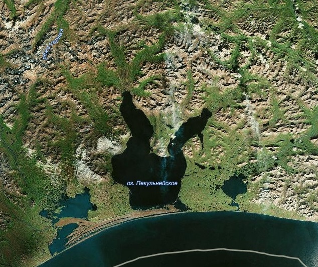 Карта озера Пекульнейское