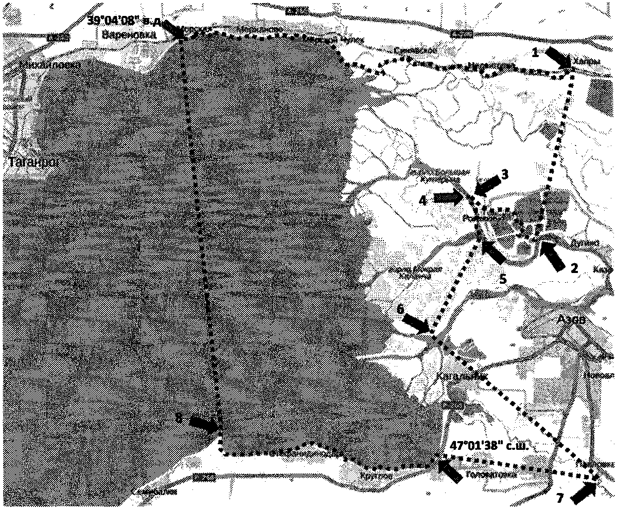 Карта-схема Донского запретного пространства