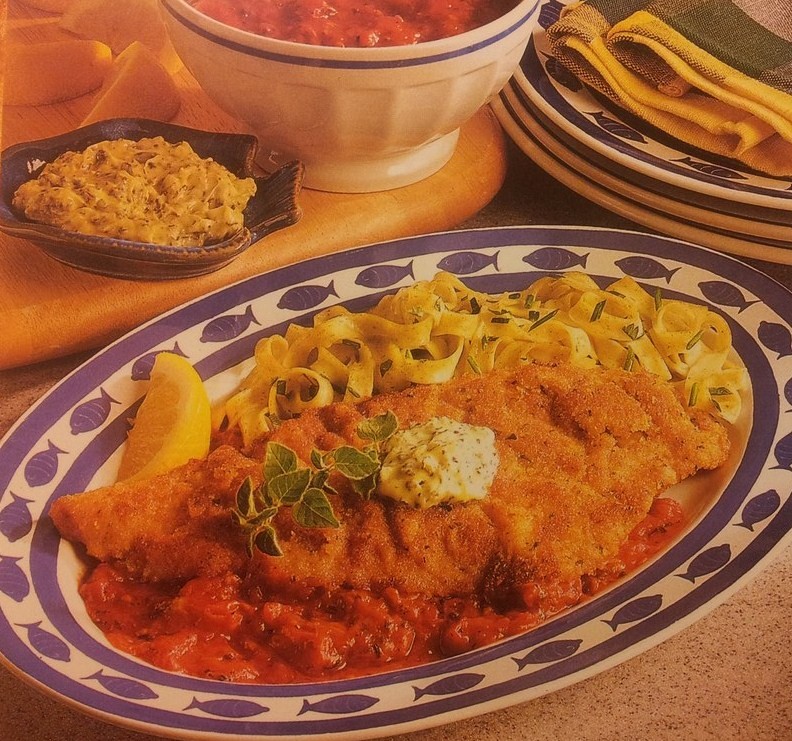 Фотография «Рыбного филе с двумя соусами»